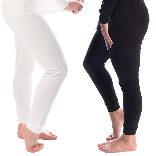 Black Snake Damen Thermo Unterhosen Set | 2 Lange Unterhosen | Funktionsunterhosen | Thermounterhosen 2er Pack - Creme/Schwarz - M Black Snake Damen Thermo Unterhosen Set | 2 Lange Unterhosen | Funktionsunterhosen | Thermounterhosen 2er Pack - Creme/Schwarz - M von Black Snake