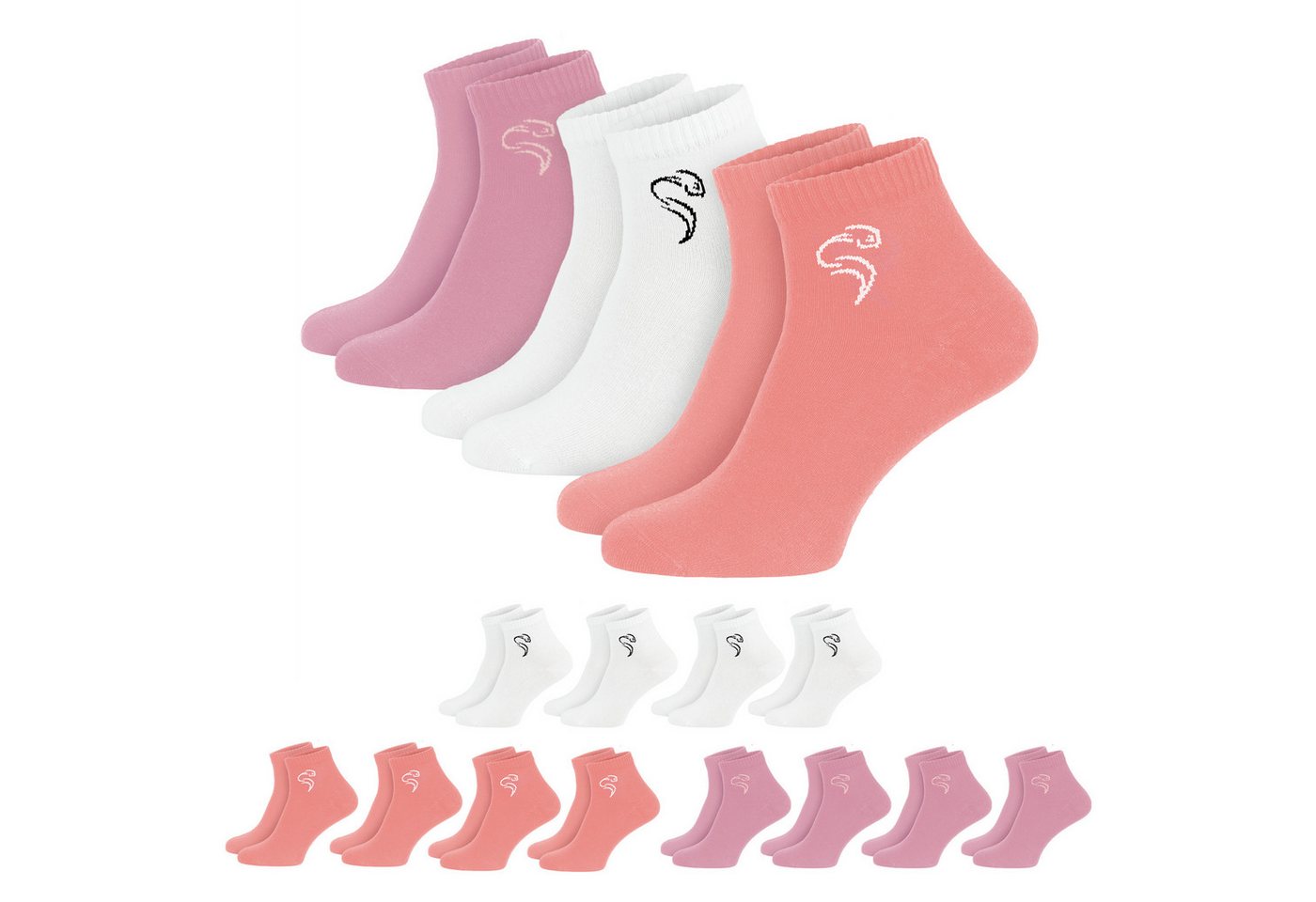 Black Snake Sneakersocken Quarter Socken für Damen & Herren - halbhohe Sportsocken aus Baumwolle 12 Paar Quarter Sneaker Socken - bequem, atmungsaktiv & sportlich Black Snake Sneakersocken Quarter Socken für Damen & Herren - halbhohe Sportsocken aus Baumwolle 12 Paar Quarter Sneaker Socken - bequem, atmungsaktiv & sportlich von Black Snake