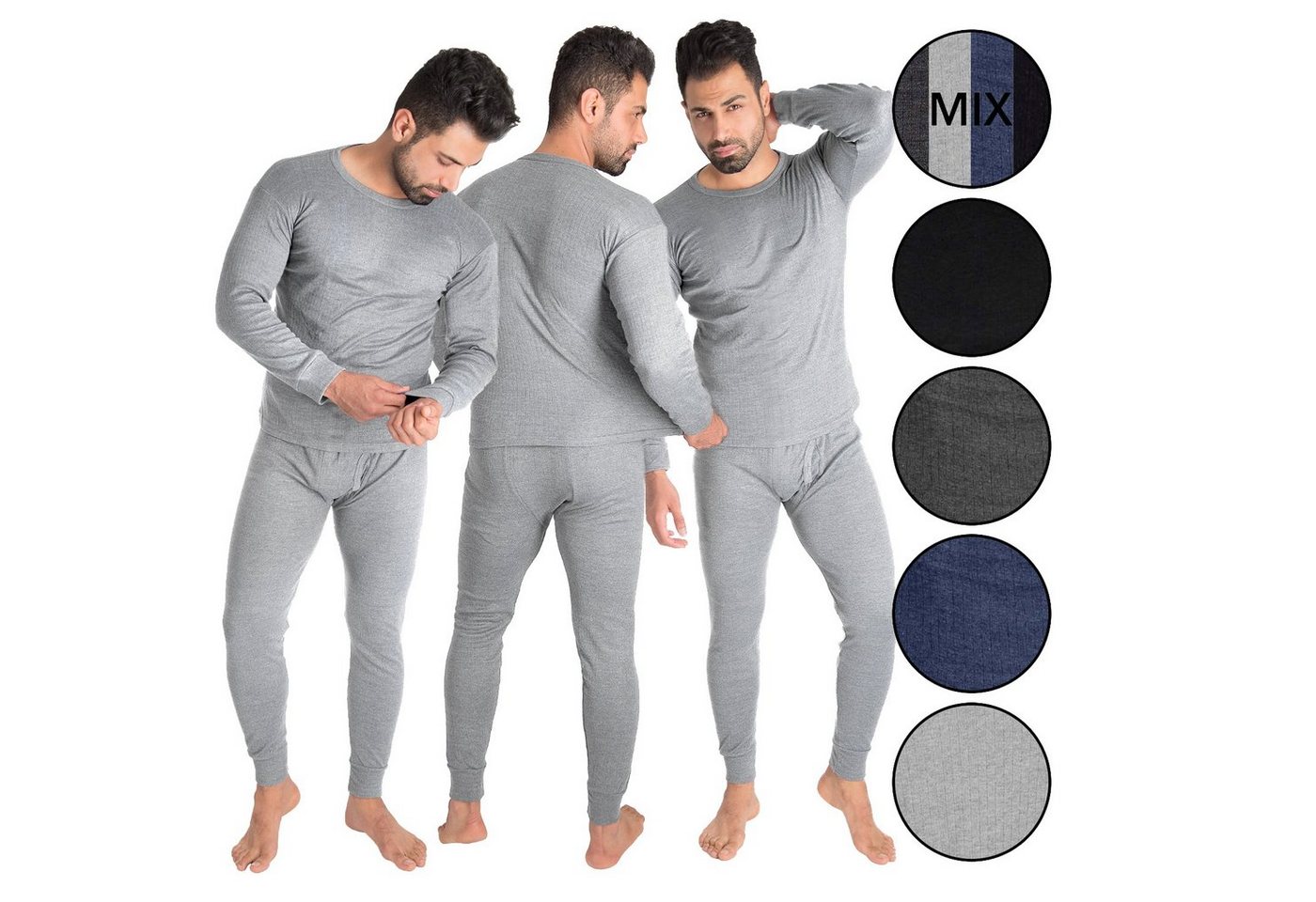 Black Snake Thermounterhemd cushy (Set, 3-St) Thermounterwäsche Set 3x Unterhemd + Unterhose von Black Snake