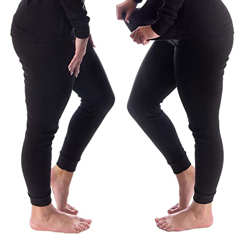 Damen Thermo Unterhosen Set | 2 Lange Unterhosen | Funktionsunterhosen | Thermounterhosen 2er Pack - Schwarz - M von Black Snake