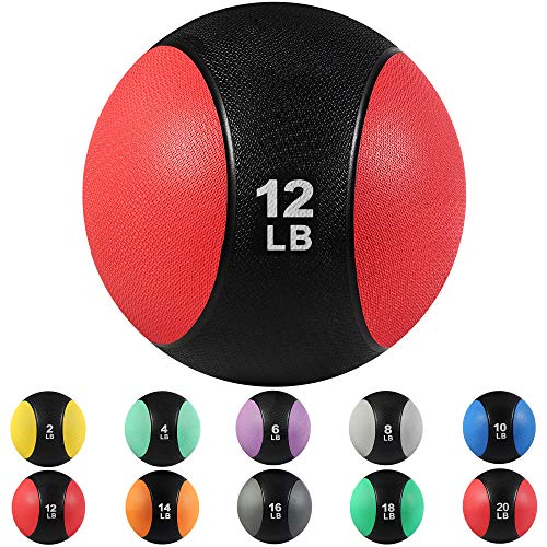 Medizinball mit Griff, 20LB /18LB /14LB /12LB /10LB /8LB /6 pounds Medizinball, für Jede Trainingsroutine, Muskelaufbau, Cardio-Fitness, Kraft- und Erholungstraining, Mehr Kalorien Verbrennen von arteesol