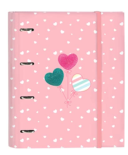 Blackfit8 - Ordner mit 4 Ringen à 35 cm mit 100 A4-Blättern, ideal für Kinder unterschiedlichen Alters, bequem und vielseitig, Qualität und Stärke, 27 x 3,5 x 32 cm, Rosa Blackfit8 - Ordner mit 4 Ringen à 35 cm mit 100 A4-Blättern, ideal für Kinder unterschiedlichen Alters, bequem und vielseitig, Qualität und Stärke, 27 x 3,5 x 32 cm, Rosa von Blackfit8