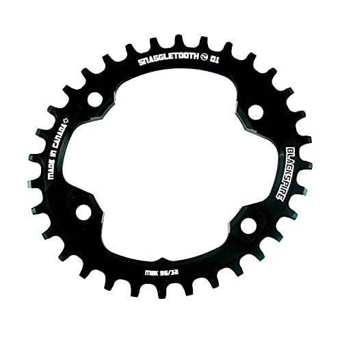 Blackspire, Snaggletooth Oval N/W Chainring für Shimano XT M8000 Cranks, Plateau, Grün, 96/30T, Unisex-Erwachsene von Blackspire