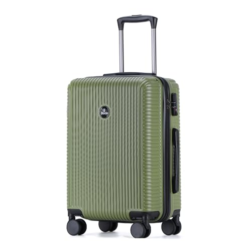 Blade Hartschalen Koffer groß - Trolley Leichter Reisekoffer Handgepäck aus ABS mit TSA Schloss - 4 Spinnräder Koffer- Rollkoffer (Grün-XL) von Blade