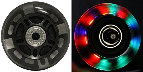 Blank Inline Skate Wheels 76mm Clear LED multicolor 82a von Blank