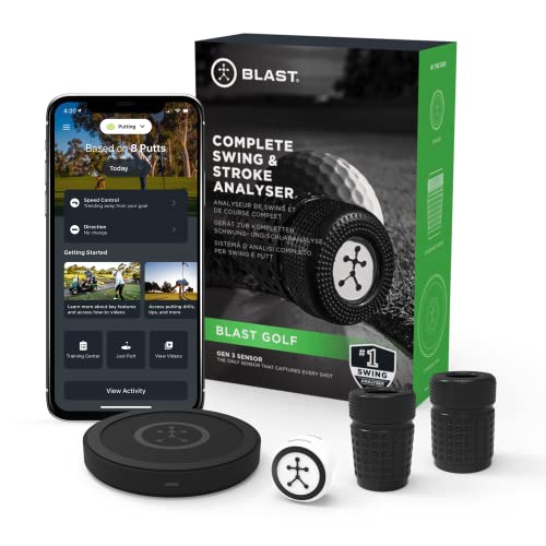 Blast Motion Unisex – Erwachsene Blast Golf Complete Schwung-und Schlag-Analyser, Mischung, Einheitsgröße von Blast Motion