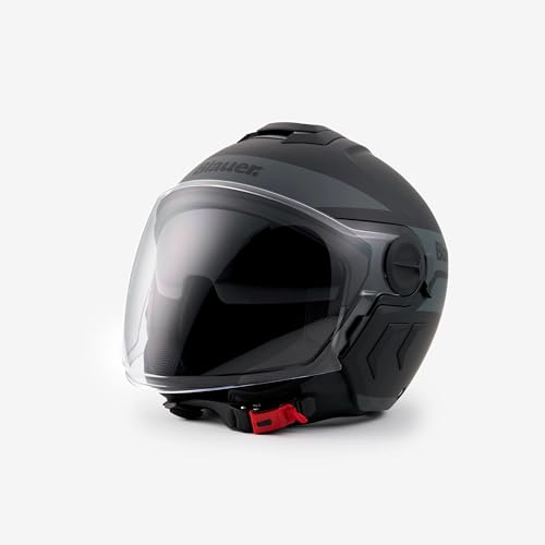 Blauer Helm DEMI JET - DJ01 Grafik B schwarz matt XL von Blauer HT