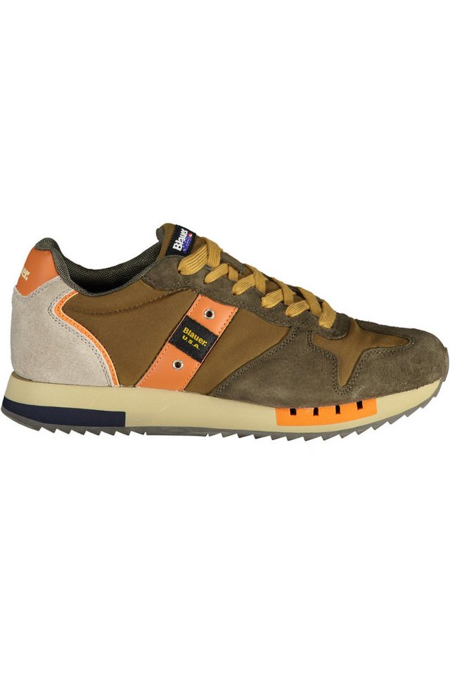 Blauer Sneaker Brauner Herren-Sportschuh mit Kontrastdetails und Blauer Sneaker Brauner Herren-Sportschuh mit Kontrastdetails und von Blauer