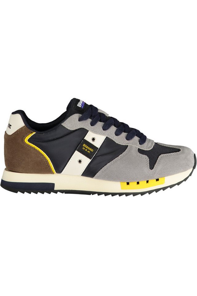 Blauer Sneaker Grauer Herren-Sportschuh mit Kontrastdetails und Blauer Sneaker Grauer Herren-Sportschuh mit Kontrastdetails und von Blauer