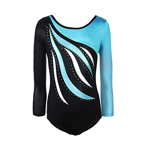 Blaward Mädchen Kinder Einteilige Langarm Ballett Tutu Kleid Trikot Gymnastik Trikot Akrobatik Workout Dancewear von Blaward