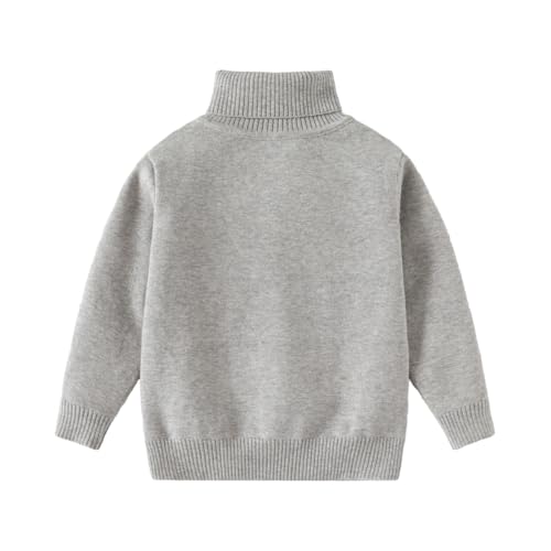 Blaward Strickpullover für Mädchen und Jungen langärmelig Rollkragen Sweatshirt einfarbig warm Oberteile Unisex Kinder Herbst/Winter Kleidung für 2–9 Jahre von Blaward