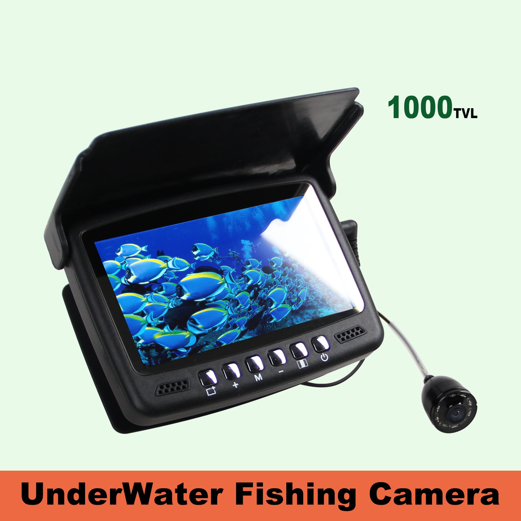 Angelkamera, tragbare Fischfinder-Kamera HD 1000 TVL Infrarot-LED wasserdichte Kamera mit 4,3-Zoll-LCD-Monitor für Eis See See Boot Kajak Angeln / CR110-7H von BlazeVideo