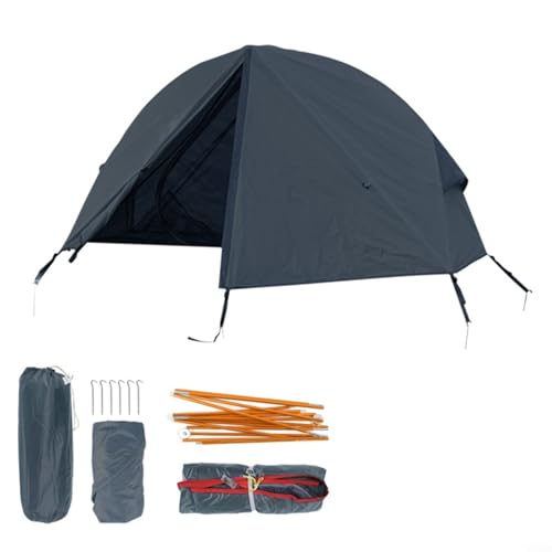 BlissfulAbode Campingzelt, wasserdichtes 2-lagiges automatisches Kuppelzelt, großes leichtes 4-Jahreszeiten-Zelt, Rucksackzelt (dunkelgrau) von BlissfulAbode
