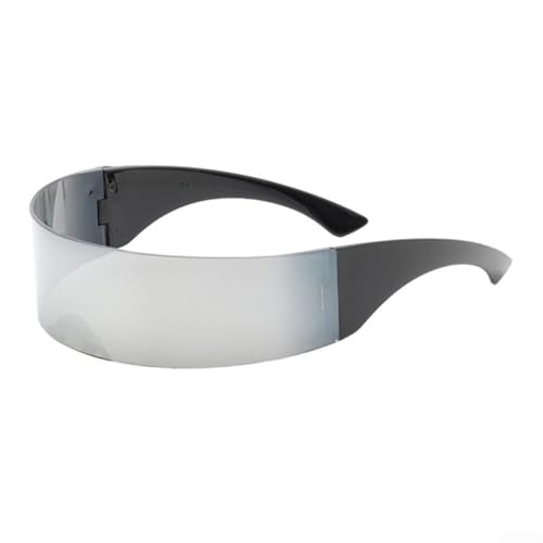 BlissfulAbode MTB-Fahrradbrille für Herren und Damen, Sonnenbrille, Outdoor, Radfahren, UV-Schutz, leicht und (silberfarben) von BlissfulAbode