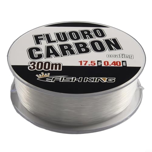 Transparente Fluorkohlenstoff-Angelschnur, 300 m Länge, 0 3, 0 5 mm Durchmesser, Kohlefaser-Vorfach (0,4 mm) von BlissfulAbode