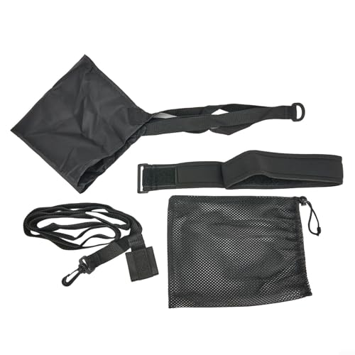 Verschleißfester und reißfester Schwimm-Trainingsgürtel, kompakt und tragbar, Erwachsene und Kinder (20 cm, schwarz) von BlissfulAbode