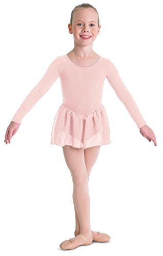 Ballettanzug, ROSA, langarm mit schönem Voile-Röckchen,6-7 jahre von Bloch