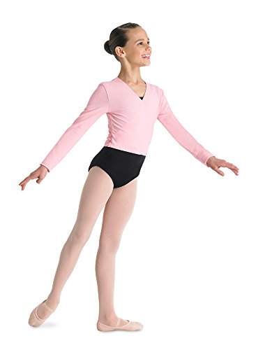 Ballettwickeljacke für Kinder aus Baumwolle, ROSA, 8-10 J. von Bloch