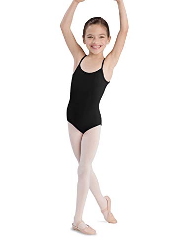 Bloch Dance Gymnastikanzug für Mädchen, Plie Mid-High Back/Scoop Front, Mädchen, schwarz, 2-4 von Bloch