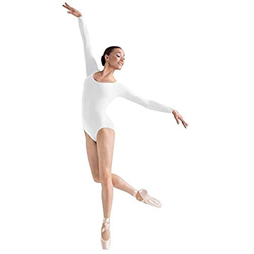 Bloch Dance Damen Lepsi Microlux Langarm-Trikot, Weiß, Größe S von Bloch