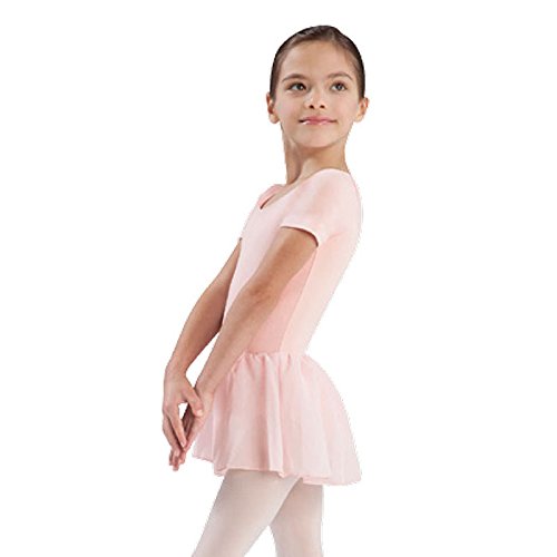 Kinder Ballettanzug aus Baumwolle, ROSA, Kurzarm, mit langem Voile-Röckchen Kinder Ballettanzug aus Baumwolle, ROSA, Kurzarm, mit langem Voile-Röckchen von Bloch