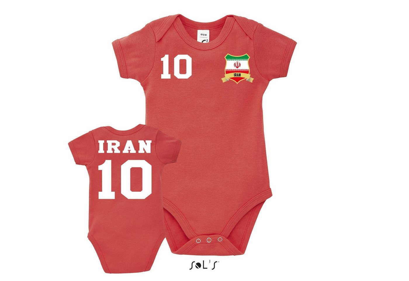 Blondie & Brownie Strampler Iran Kinder Baby 10 Sport Trikot Fußball Weltmeister Meister WM von Blondie & Brownie