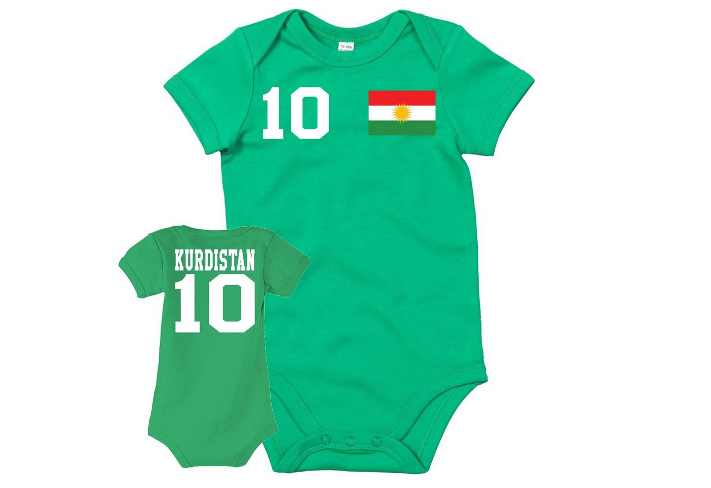 Blondie & Brownie Strampler Kinder Baby Kurdistan Fan Sport Trikot Fußball Meister WM von Blondie & Brownie