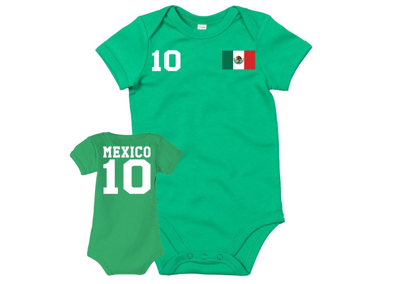 Blondie & Brownie Strampler Kinder Baby Mexiko Mexico Sport Trikot Fußball Meister WM Copa America von Blondie & Brownie