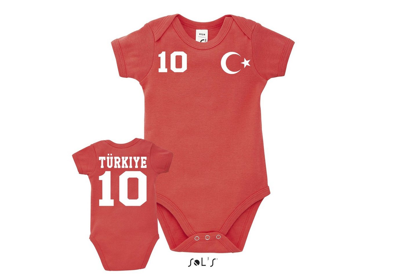 Blondie & Brownie Strampler Kinder Baby Türkei Türkiye Turkey Sport Trikot Fußball Meister WM EM von Blondie & Brownie