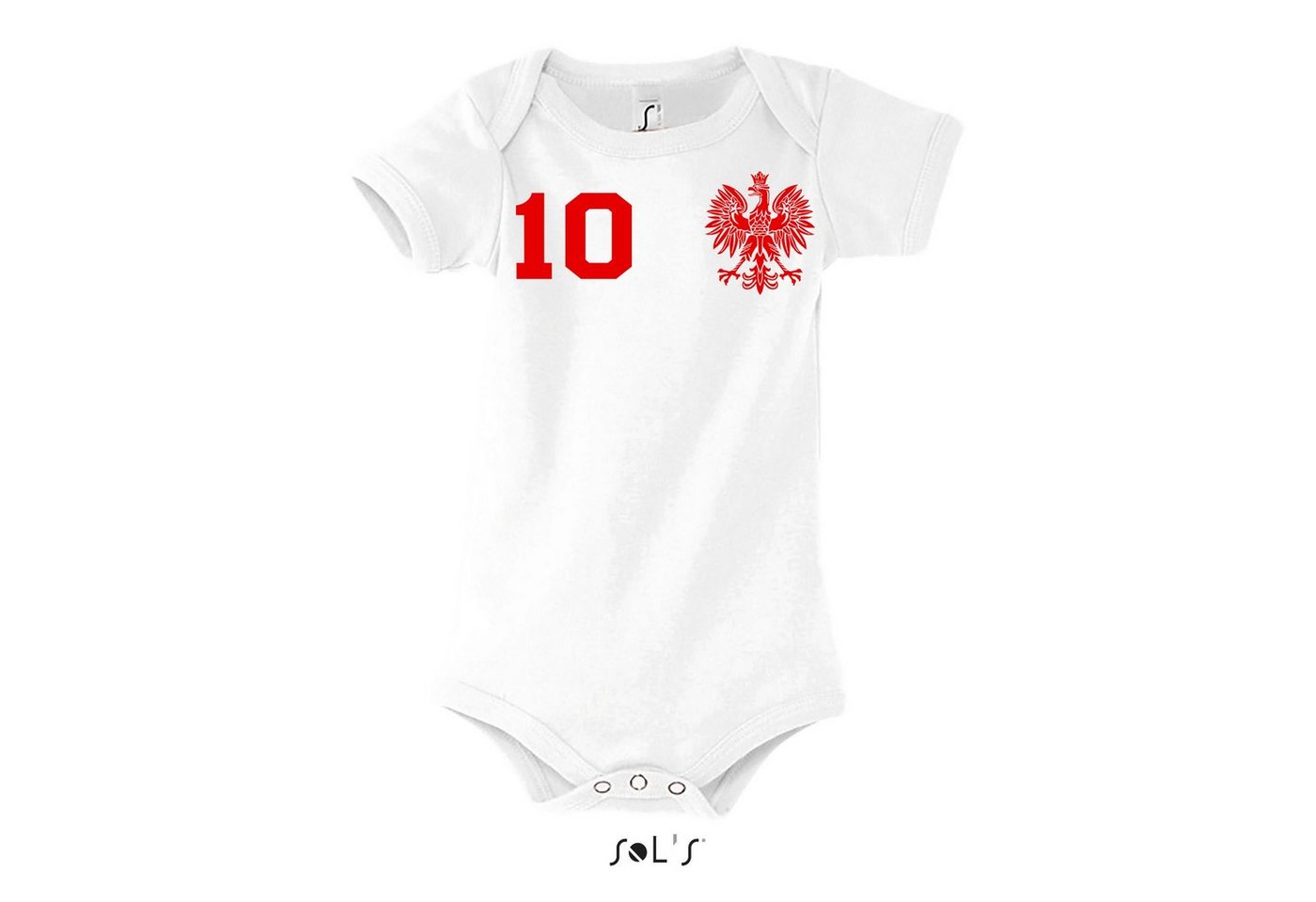 Blondie & Brownie Strampler Polen Kinder Baby Polska Sport Trikot Fußball Meister WM Europa EM Blondie & Brownie Strampler Polen Kinder Baby Polska Sport Trikot Fußball Meister WM Europa EM von Blondie & Brownie