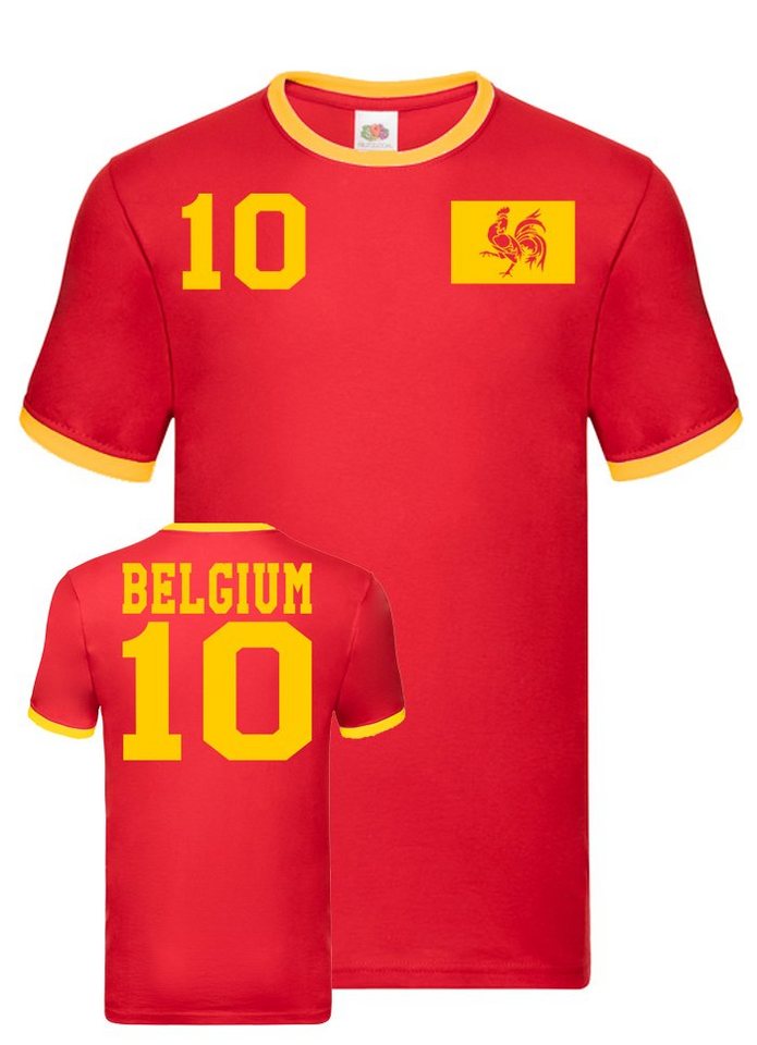 Blondie & Brownie T-Shirt Herren Belgien Sport Trikot Fußball Weltmeister Meister WM von Blondie & Brownie