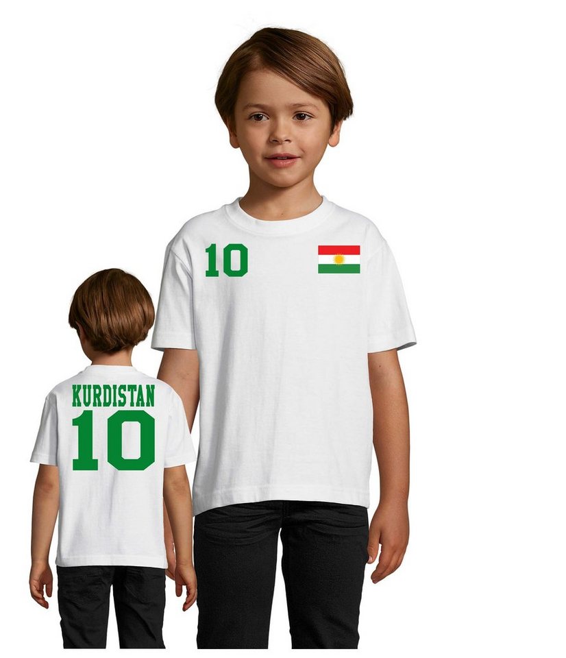 Blondie & Brownie T-Shirt Kinder Kurdistan Fan Sport Trikot Fußball Weltmeister Meister WM von Blondie & Brownie