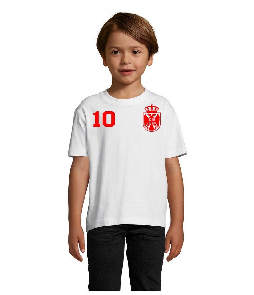 Blondie & Brownie T-Shirt Kinder Serbien Serbia Sport Trikot Fußball Weltmeister WM Europa EM von Blondie & Brownie
