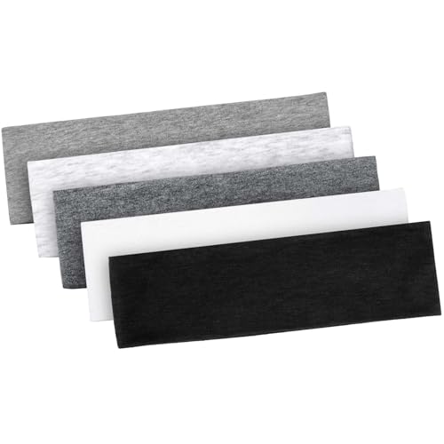 Blooms Stirnband Damen Sport, Haarband Damen Baumwolle 5 Stück Elastisch Headband Dünn Antirutsch Haarbänder Herren Breit Schwarz Weiß Grau Headbands Yoga Fitness Laufen Exercise Gym Blooms Stirnband Damen Sport, Haarband Damen Baumwolle 5 Stück Elastisch Headband Dünn Antirutsch Haarbänder Herren Breit Schwarz Weiß Grau Headbands Yoga Fitness Laufen Exercise Gym von Blooms