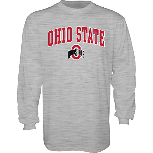 The Blue Brand NCAA Ohio State Buckeyes Herren-T-Shirt, langärmelig, Grau von Blue 84