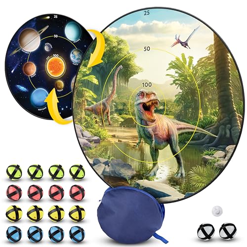 NATIONAL Geographic Dartboard für Kinder – Dartspiel-Set mit leichtem, 71 cm großem, beidseitigem Dartboard und Haftbällen in 4 Farben, Indoor-Spiele für Kinder, Kinder-Dartspiel, Kinder-Dartboard NATIONAL Geographic Dartboard für Kinder – Dartspiel-Set mit leichtem, 71 cm großem, beidseitigem Dartboard und Haftbällen in 4 Farben, Indoor-Spiele für Kinder, Kinder-Dartspiel, Kinder-Dartboard von Blue Marble