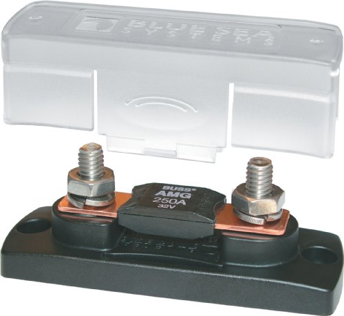 Blue Sea Systems 5001 MEGA/AMG Fuse Block with Cover, 100-300 Amp, 32V DC , 4.07" x 1.5" von Blue Sea Systems
