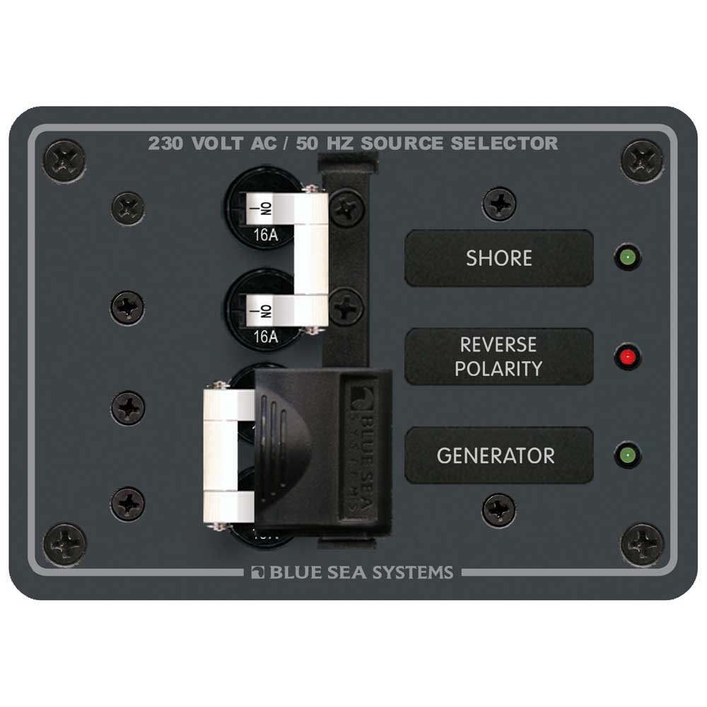 Blue Sea Systems Ac Toggle Source Selector 230v/16a Panel Schwarz von Blue Sea Systems
