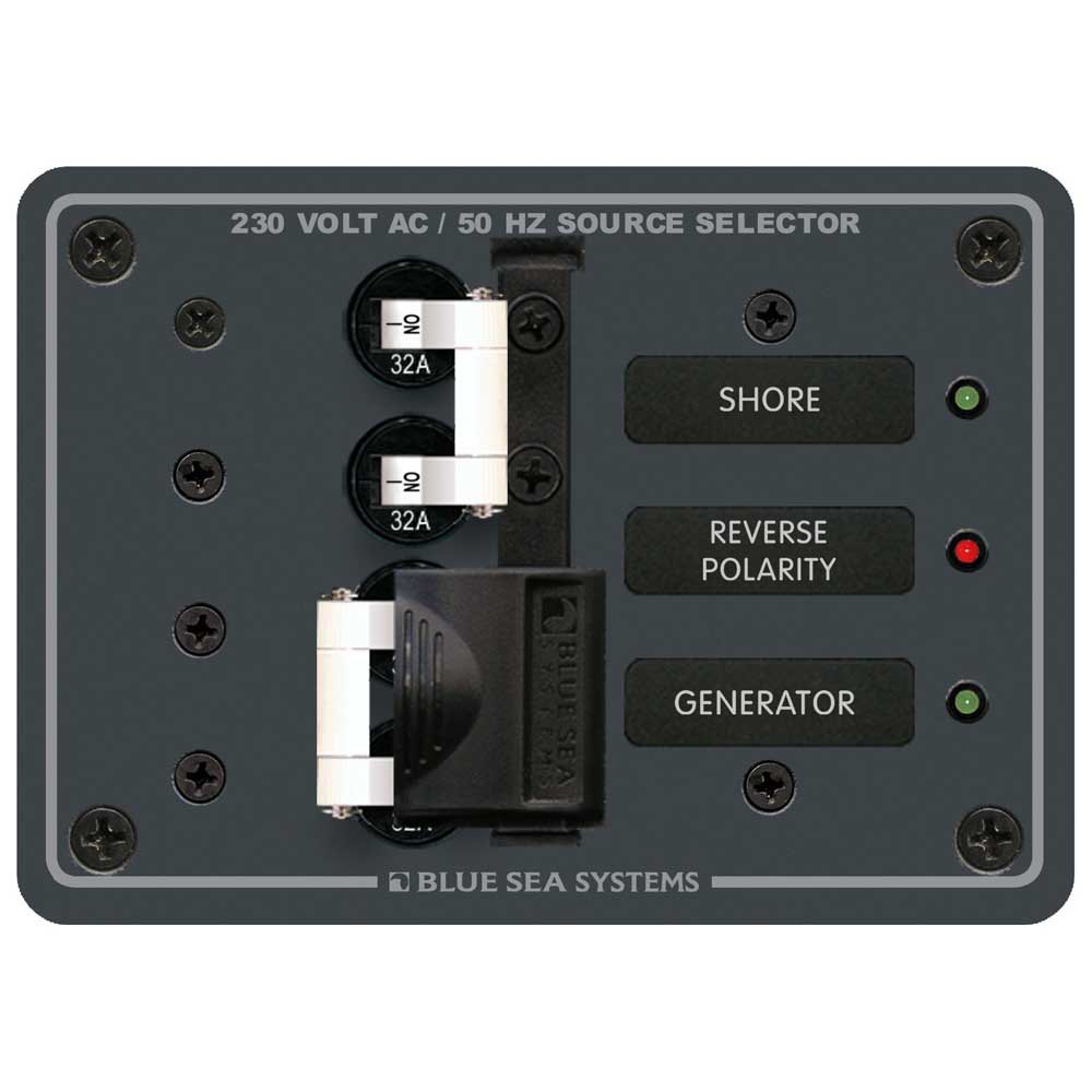 Blue Sea Systems Ac Toggle Source Selector 230v/32a Panel Schwarz von Blue Sea Systems