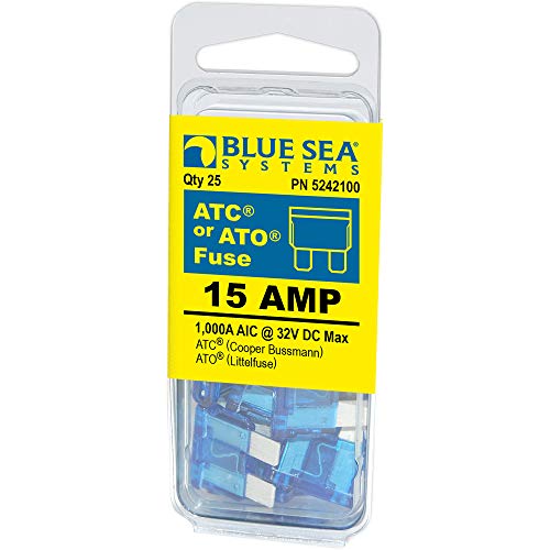 Blue Sea Systems Blue Sea ATO/ATC Fuse Pack - 15 Amp - 25-Pack Blue Sea Systems Blue Sea ATO/ATC Fuse Pack - 15 Amp - 25-Pack von Blue Sea Systems