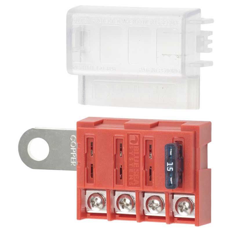 Blue Sea Systems St Blade 5023 Battery Terminal Negative Bus 4 Circuits Fuse Block Durchsichtig 100A Blue Sea Systems St Blade 5023 Battery Terminal Negative Bus 4 Circuits Fuse Block Durchsichtig 100A von Blue Sea Systems