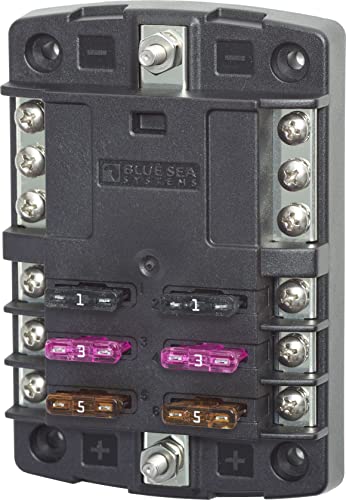 Blue Sea Systems 5030 ST Blade Fuse Block 6 Circuit with Ground Blue Sea Systems 5030 ST Blade Fuse Block 6 Circuit with Ground von Blue Sea Systems