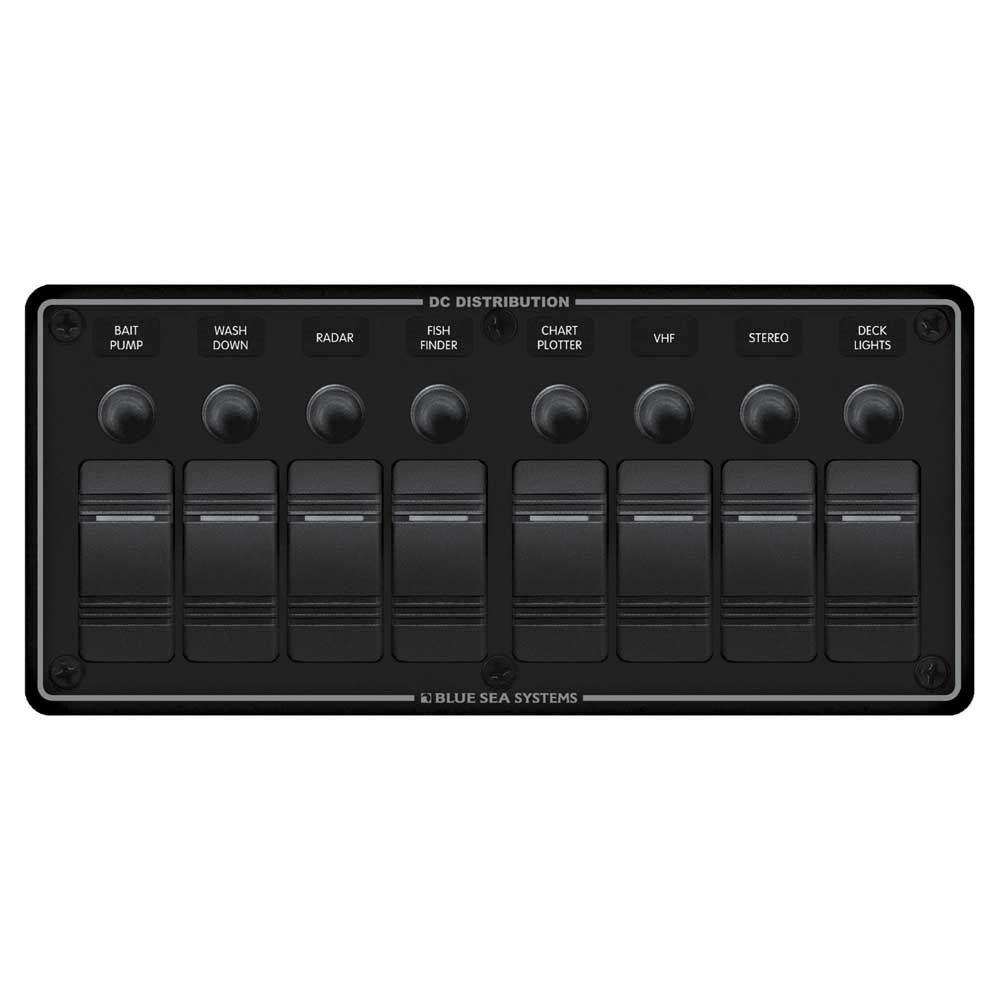 Blue Sea Systems Water Resistant Panel 8 Position Schwarz Blue Sea Systems Water Resistant Panel 8 Position Schwarz von Blue Sea Systems