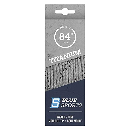 BLUE SPORTS Titanium Pro Schnürsenkel gewachst Bändel Lacey Hockey Eishockey Skaterhockey (grau 108"/274cm) von Blue Sports