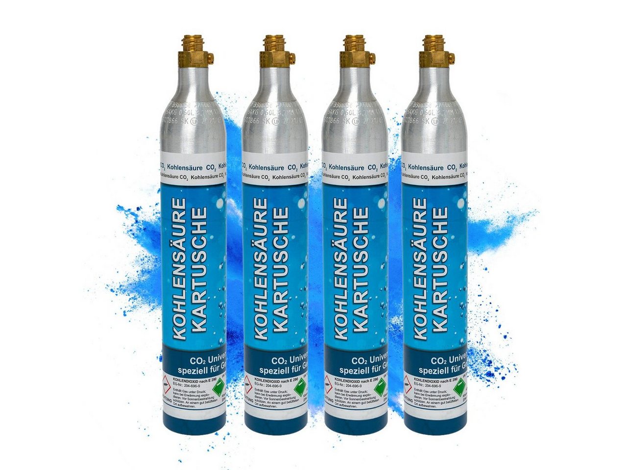 BlueCraft CO₂-Zylinder, 4 St., 4x CO2-Kartusche 425g Kohlensäure für je bis zu 60L Sprudel Wasser BlueCraft CO₂-Zylinder, 4 St., 4x CO2-Kartusche 425g Kohlensäure für je bis zu 60L Sprudel Wasser von BlueCraft