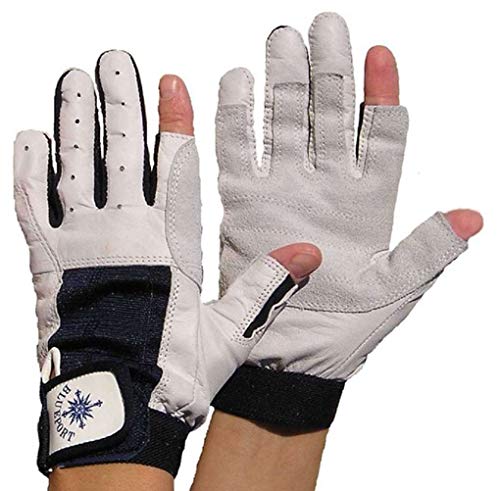 2 Paar BluePort Unisex Segelhandschuhe Gr. M / 8 aus Leder - 2 Finger frei - Montagehandschuhe Fahrradhandschuhe 2 Paar BluePort Unisex Segelhandschuhe Gr. M / 8 aus Leder - 2 Finger frei - Montagehandschuhe Fahrradhandschuhe von BluePort