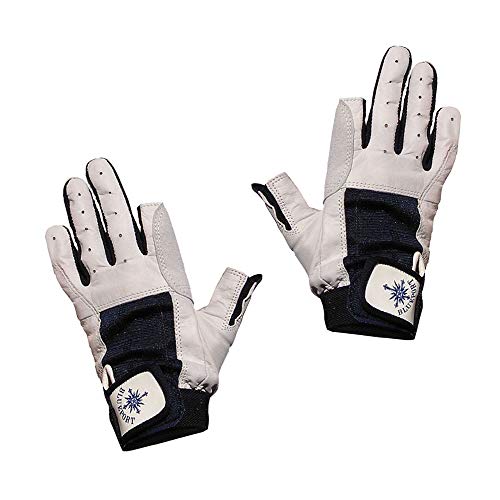 BluePort Segelhandschuhe aus Leder - 2 Finger frei S von BluePort