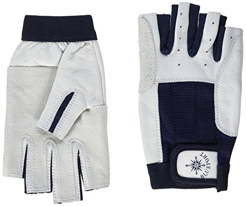 BluePort Erwachsene (Unisex) Segelhandschuhe aus Leder-5 Finger frei M, Weiß, M BluePort Erwachsene (Unisex) Segelhandschuhe aus Leder-5 Finger frei M, Weiß, M von BluePort