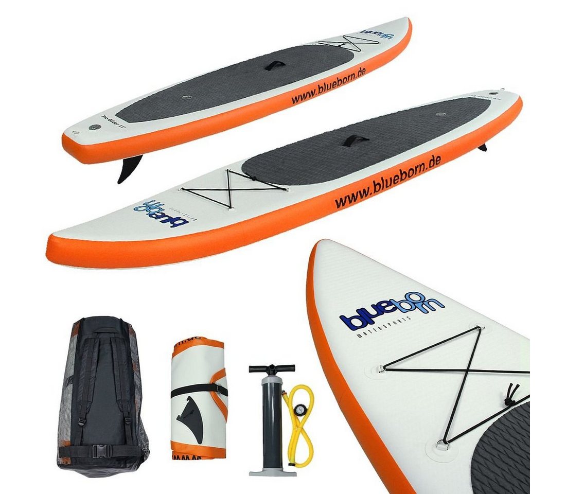 Blueborn Inflatable SUP-Board Blueborn Pro Glider 11 double chamber SUP - Stand-Up Paddle-Board mit Pumpe im Packsack Blueborn Inflatable SUP-Board Blueborn Pro Glider 11 double chamber SUP - Stand-Up Paddle-Board mit Pumpe im Packsack von Blueborn