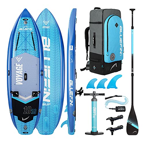 Bluefin Voyage 10'10 aufpumpbares Stand-up-Paddleboard| Das ultimative Activity-SUP-Paket| Paddleboard-Zubehör | SUP-Pumpe und -Set | Angelrutenhalterungen | Tragbar und reisefreundlich von Bluefin SUP